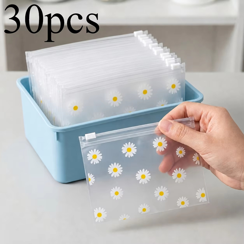 Print Daisy Frosted Zipper Bag - огляд і ціна Travel Accessories Jewelry