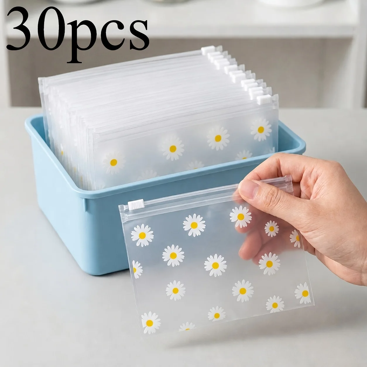 30Pcs Daisy Print Frosted Zipp - огляд і ціна Travel Accessories Jewelry