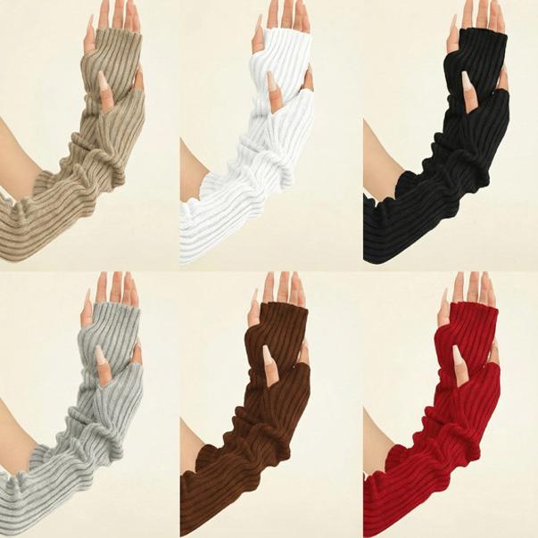 2PCS Cable Knit Fingerless Glo - огляд і ціна Travel Accessories Aesthetic