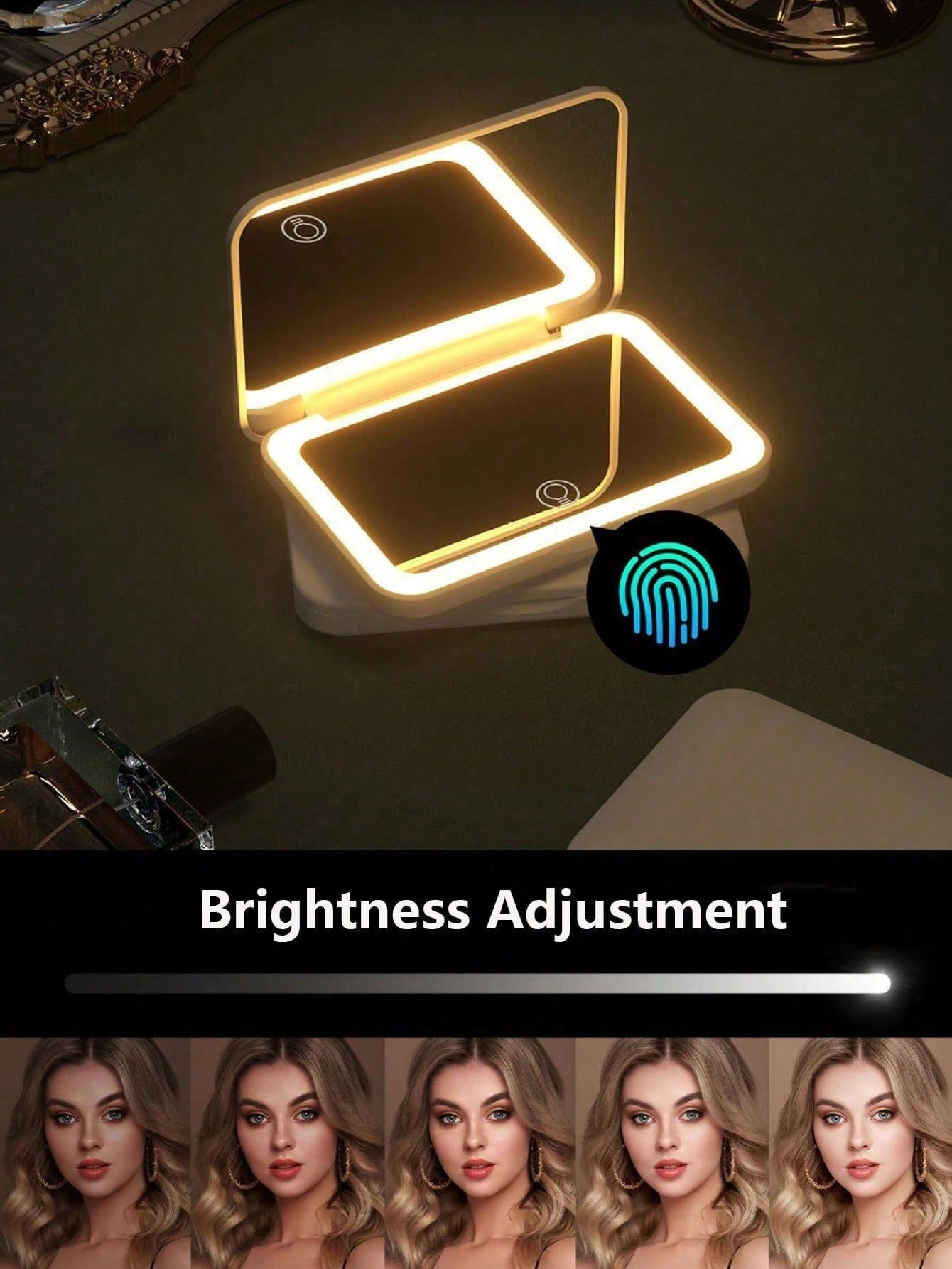 LED Makeup Mirror With Touch S - огляд і ціна Travel Accessories As Gifts