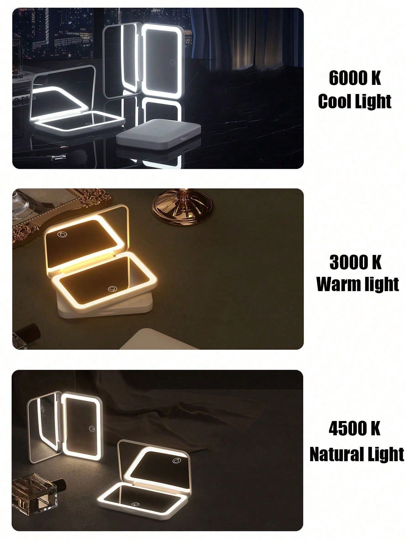 LED Makeup Mirror With Touch S - огляд і ціна Travel Accessories As Gifts
